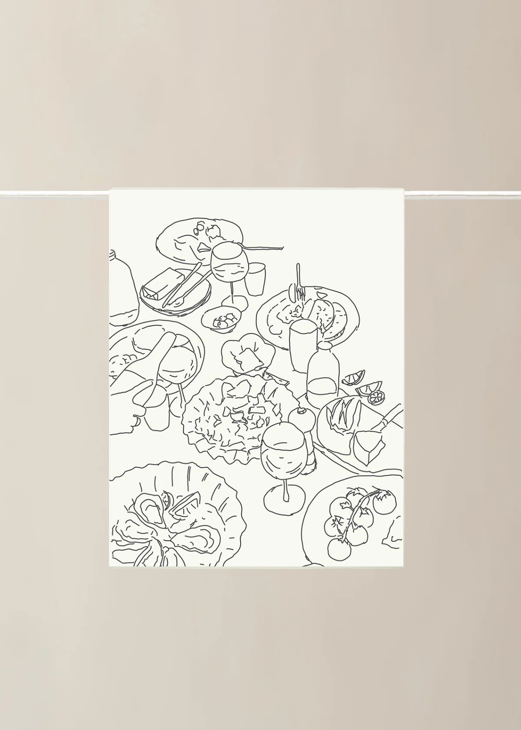 Father Rabbit Tea Towel | Lunch
