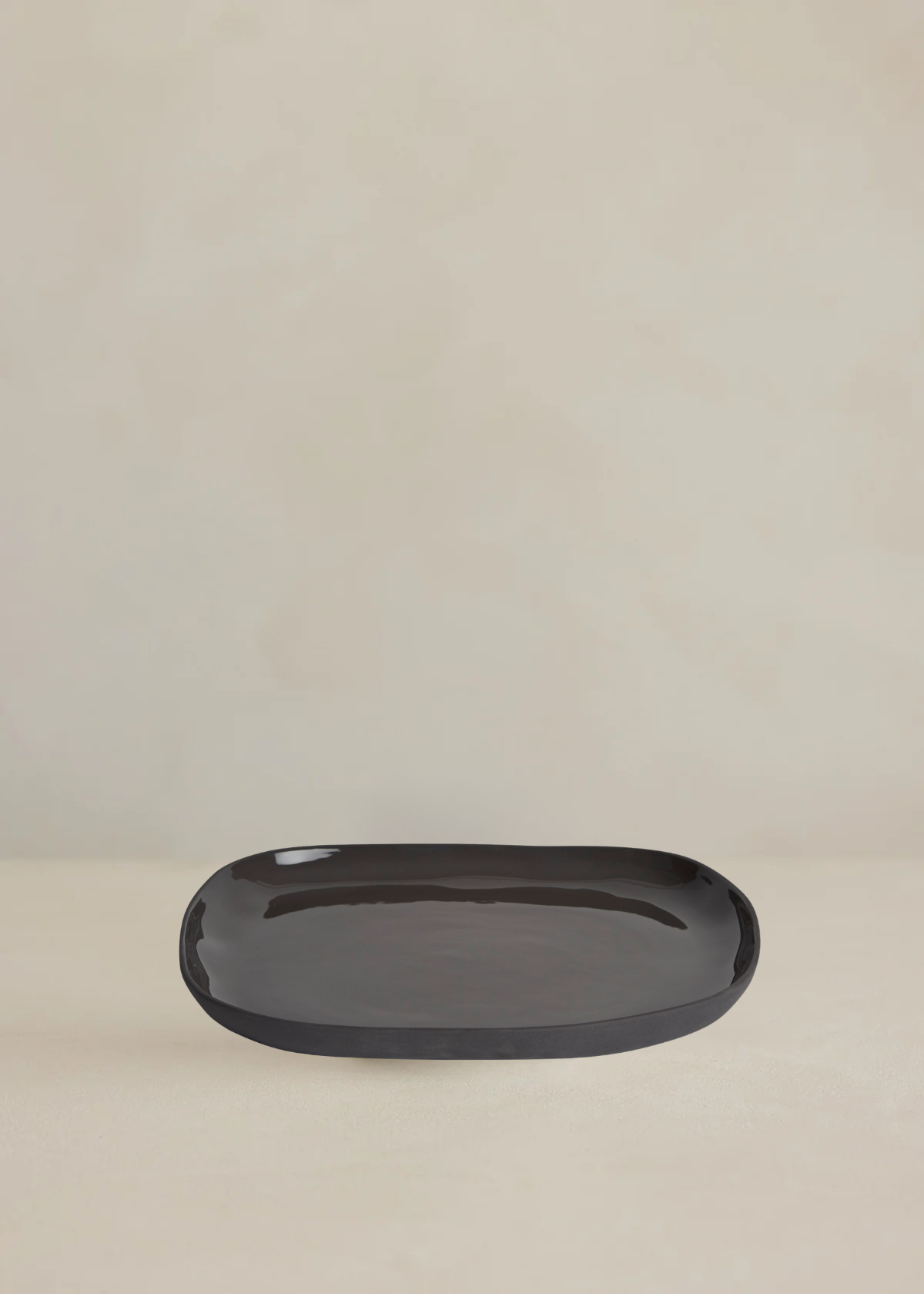 Cloud Square Platter L | Charcoal