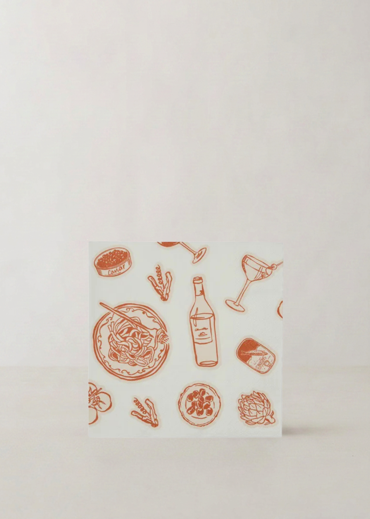 Taormina 20pk Napkin | Red/Nude