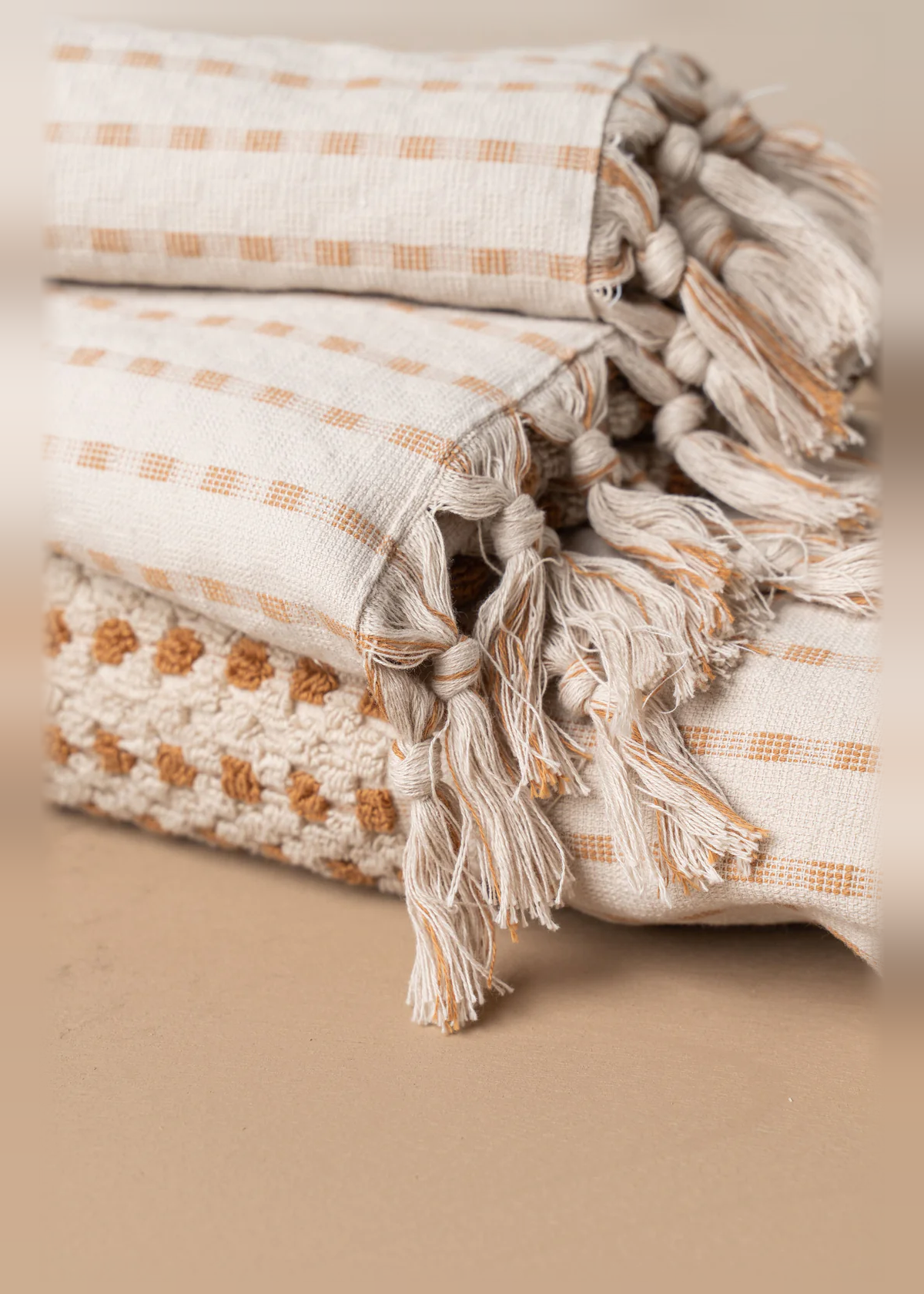 Chickpea Hand Towel | Stone/Terracotta