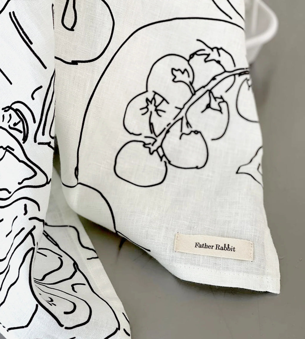 Father Rabbit Tea Towel | Lunch