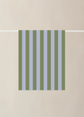 Lettuce Tea Towel | Bold Stripe Periwinkle + Olive