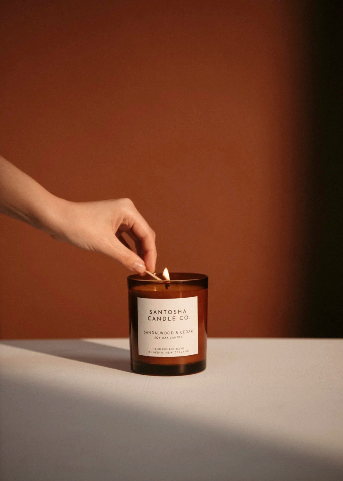 Santosha Candle | Sandalwood & Cedar Large