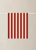 Lettuce Tea Towel | Bold Stripe Peach + Burgundy