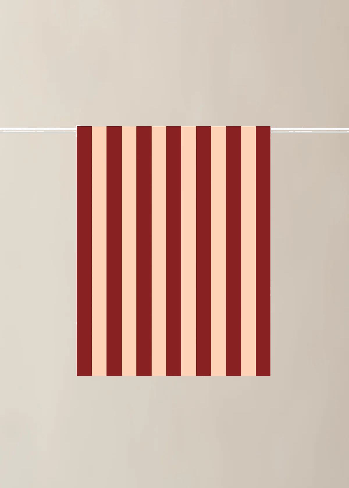 Lettuce Tea Towel | Bold Stripe Peach + Burgundy